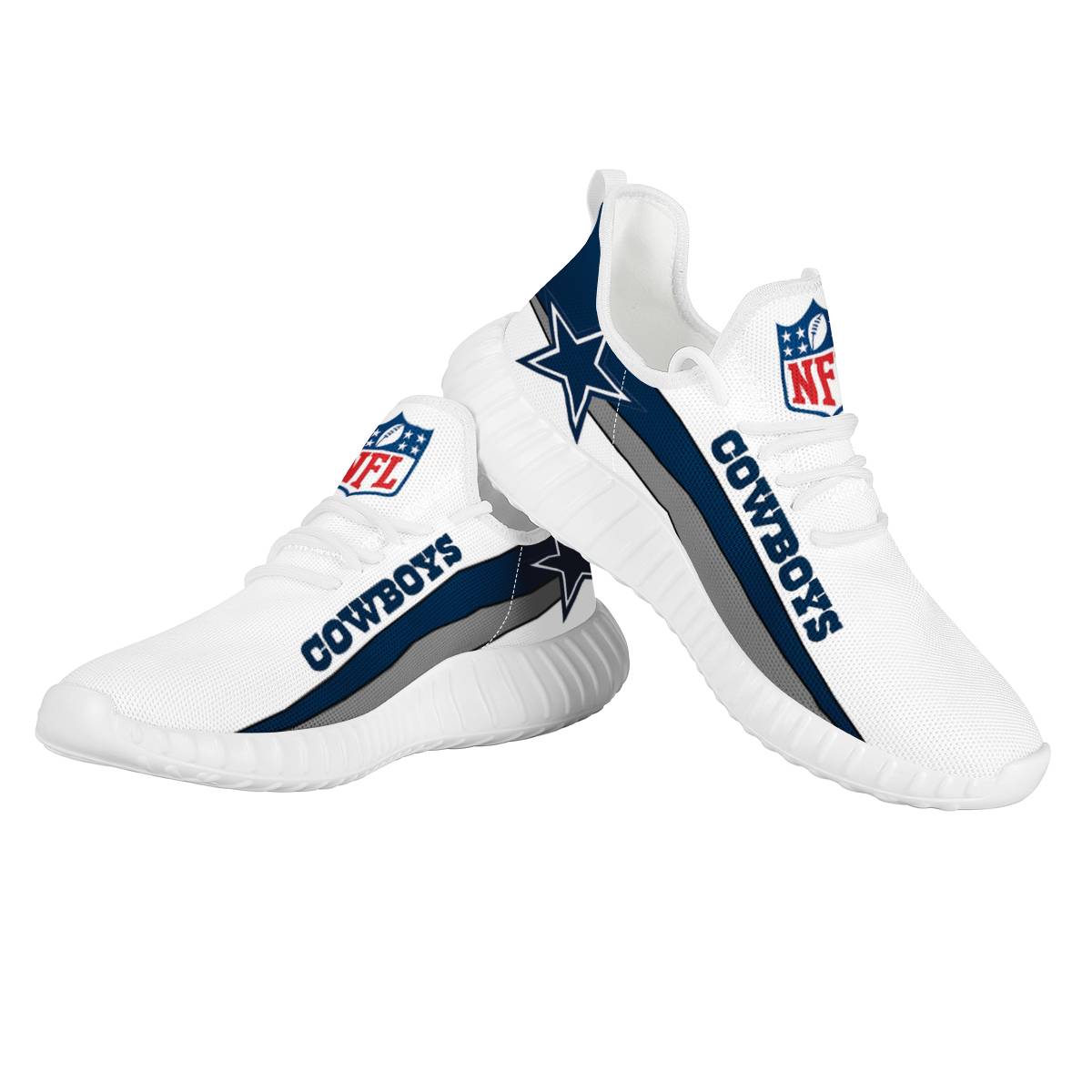 Women's Dallas Cowboys Mesh Knit Sneakers/Shoes 008